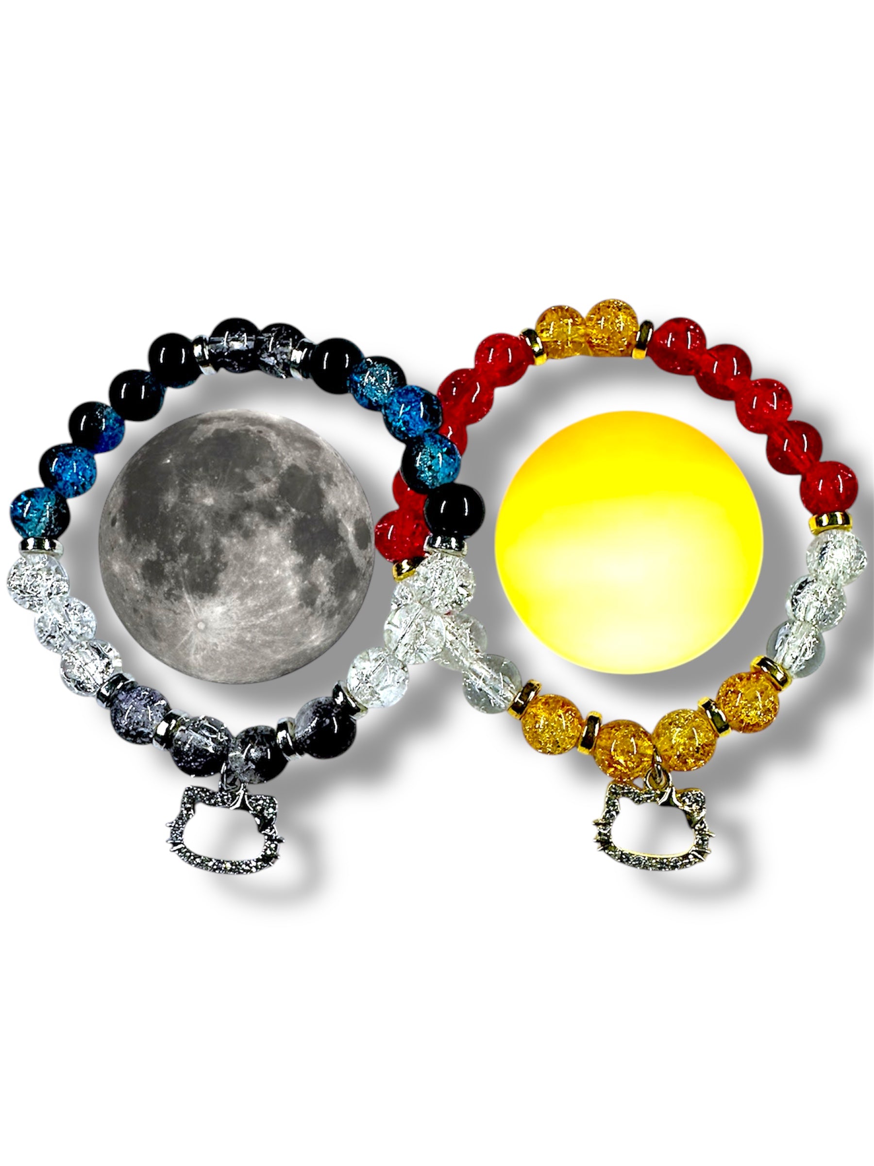 Nyari's Stacked Moon and Sun Bracelet Set