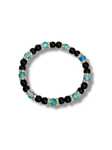 Nyari's Green Blue Black Agate Bracelet