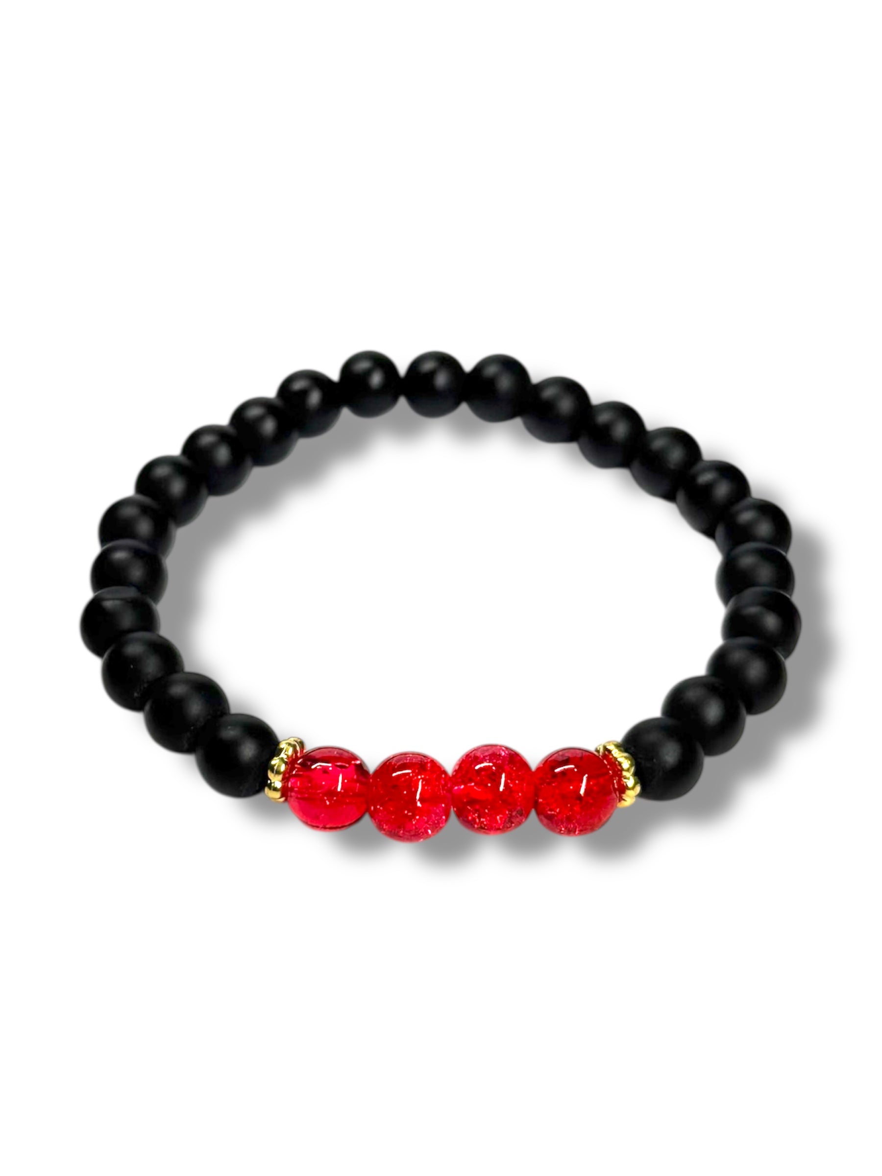 Nyari's Red Black Agate Stone Bracelet